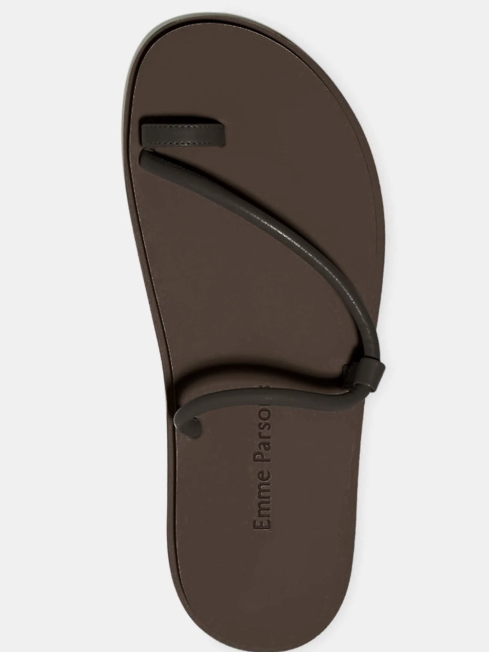 Emme Parsons Bari Pool Slide in Black Nappa and Espresso Rubber